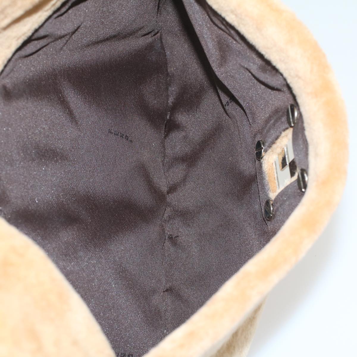 FENDI Shoulder Bag fur Brown 54120