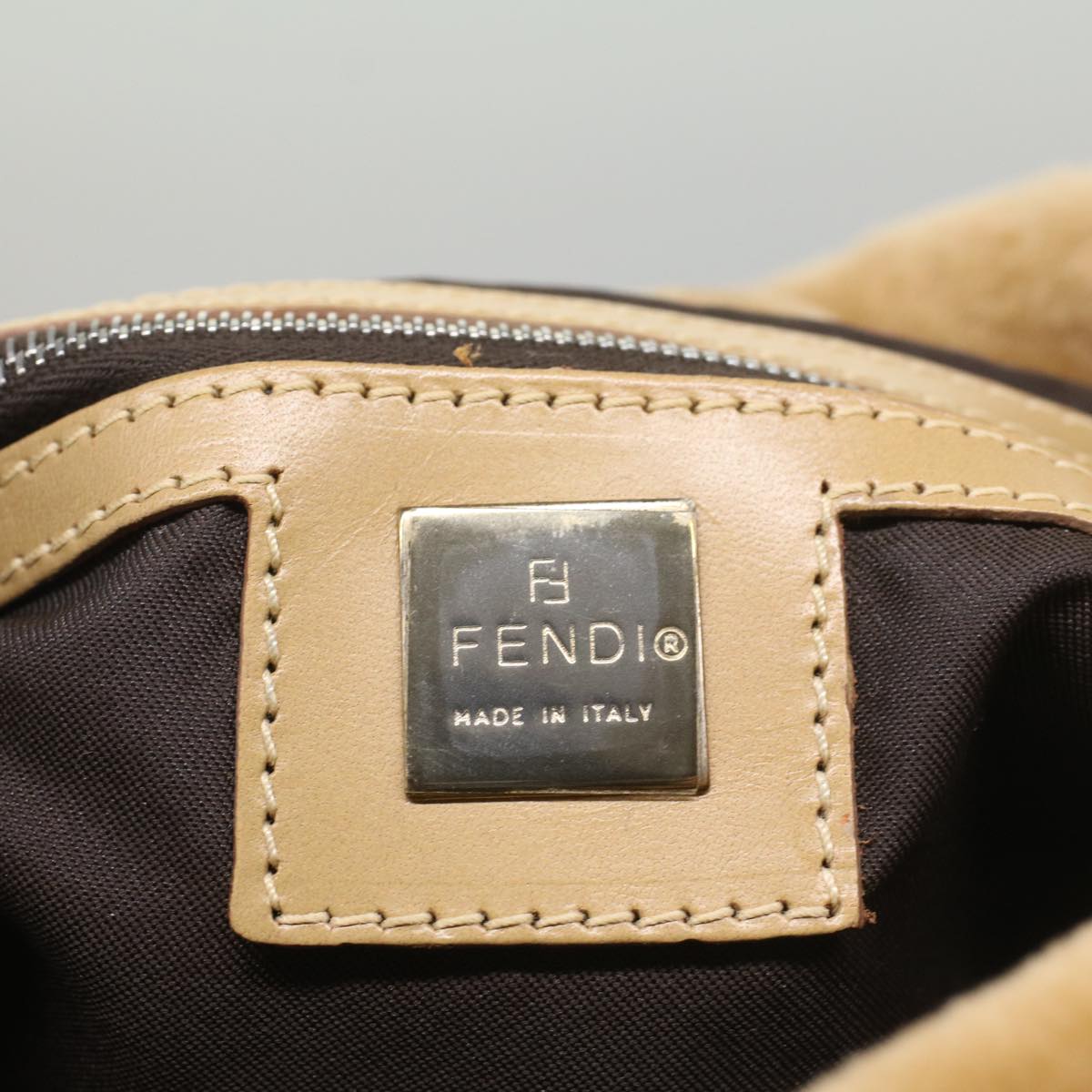 FENDI Shoulder Bag fur Brown 54120