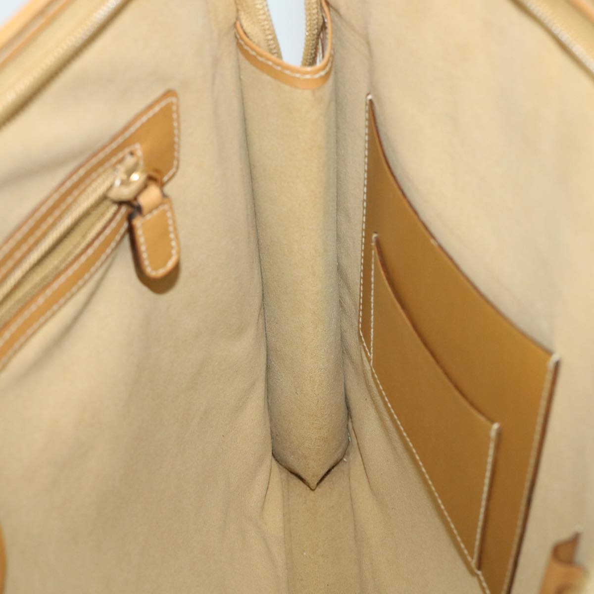 GUCCI GG Canvas Clutch Bag Leather Beige 54130