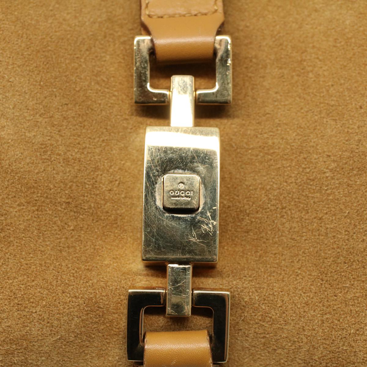 GUCCI Jackie Hand Bag Suede Beige 002 1067 54144
