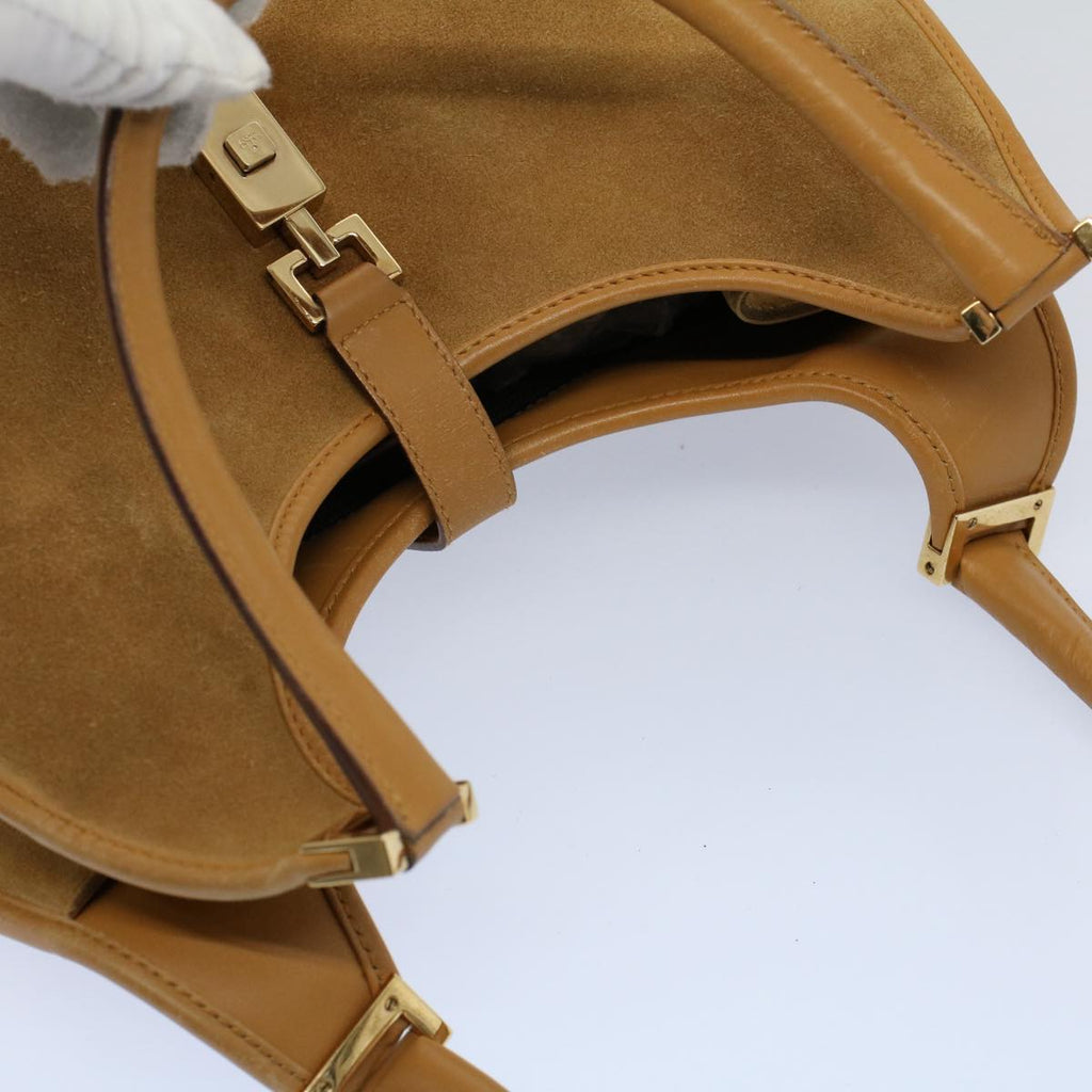 GUCCI Jackie Hand Bag Suede Beige 002 1067 54144