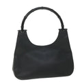 GUCCI Bamboo Shoulder Bag Leather Black 001 3739 002053 54151
