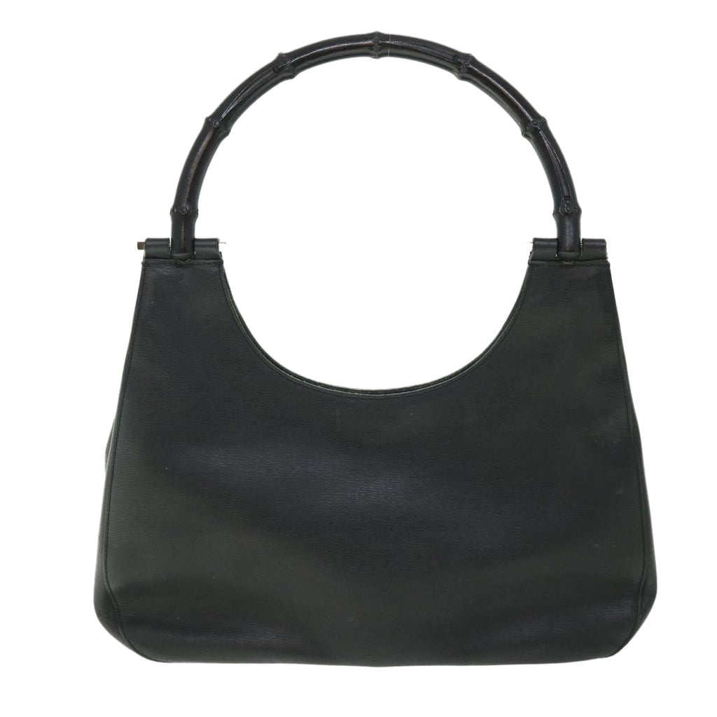 GUCCI Bamboo Shoulder Bag Leather Black 001 3739 002053 54151