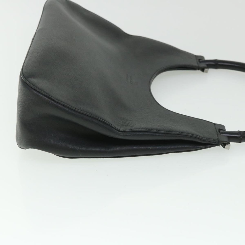 GUCCI Bamboo Shoulder Bag Leather Black 001 3739 002053 54151