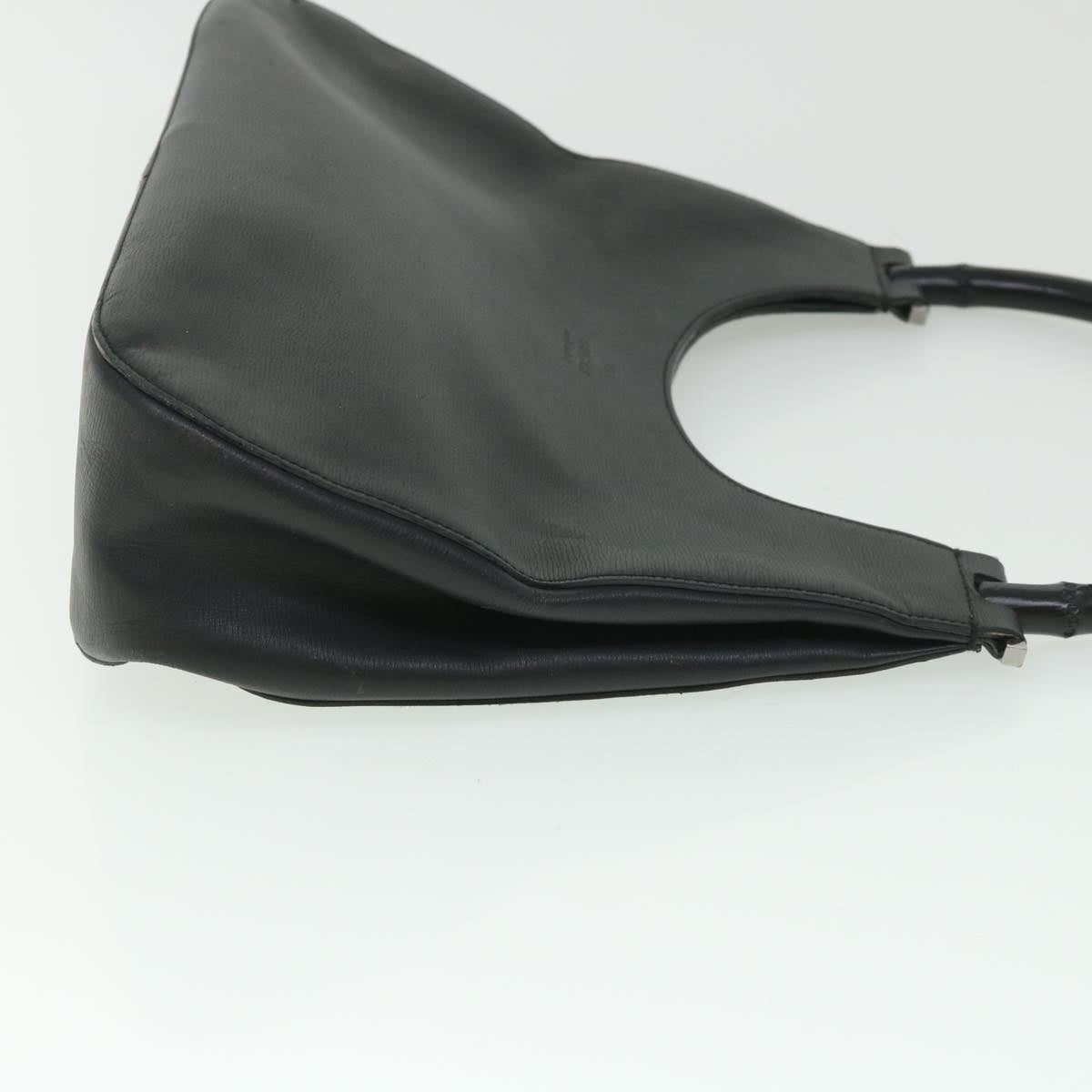 GUCCI Bamboo Shoulder Bag Leather Black 001 3739 002053 54151