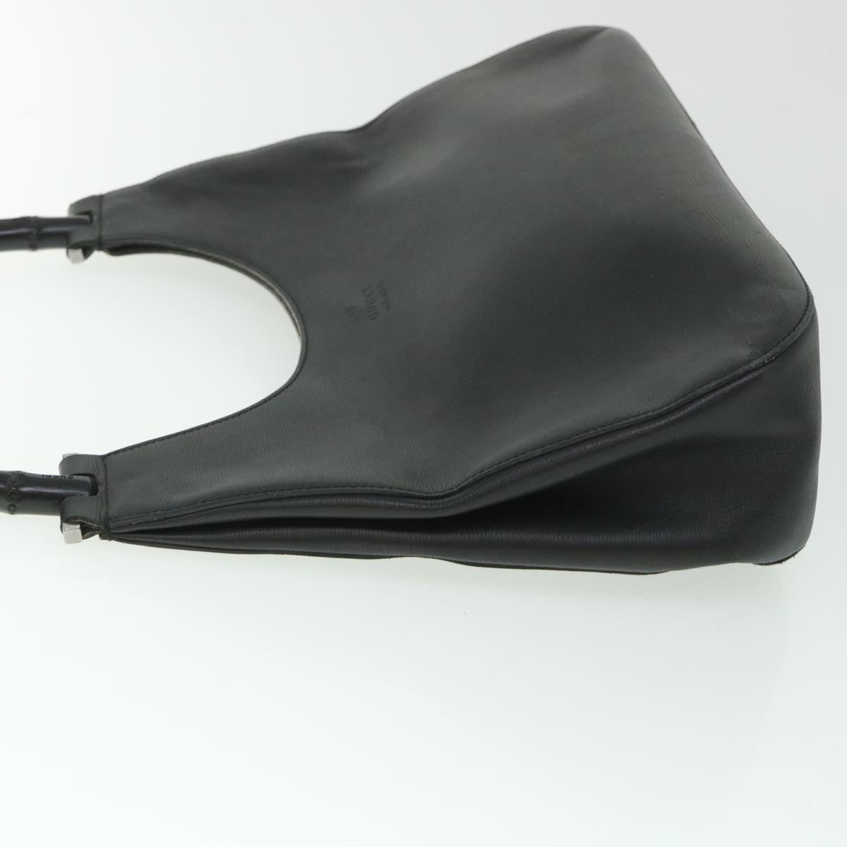 GUCCI Bamboo Shoulder Bag Leather Black 001 3739 002053 54151