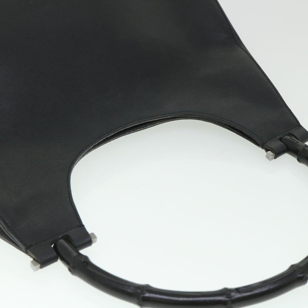 GUCCI Bamboo Shoulder Bag Leather Black 001 3739 002053 54151