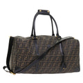FENDI Zucca Canvas Boston Bag 2way Black Brown 54154