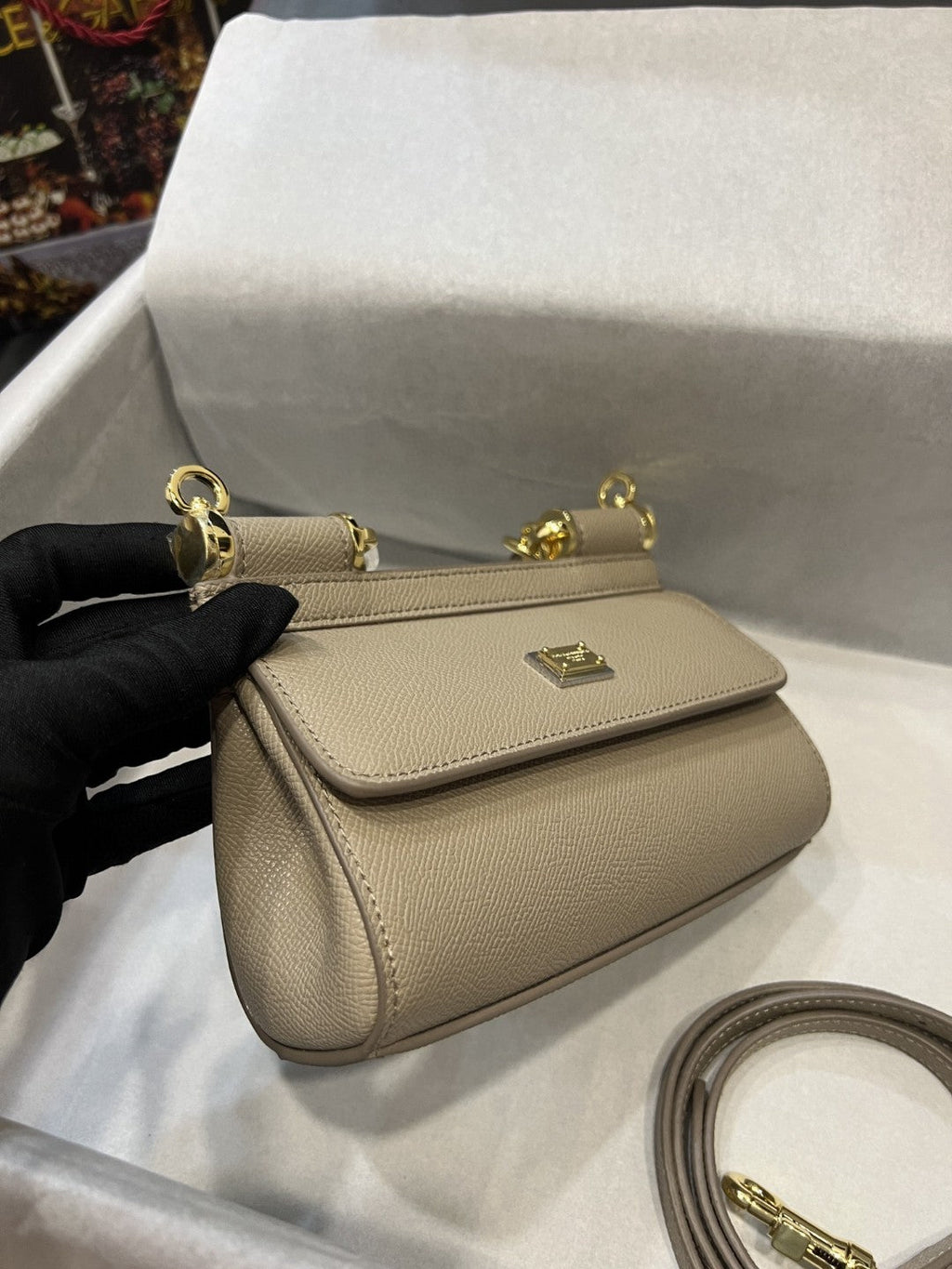 GLAMI Small Sicily Bag In Dauphine Beige For Women 7.5in/19cm GLAMI