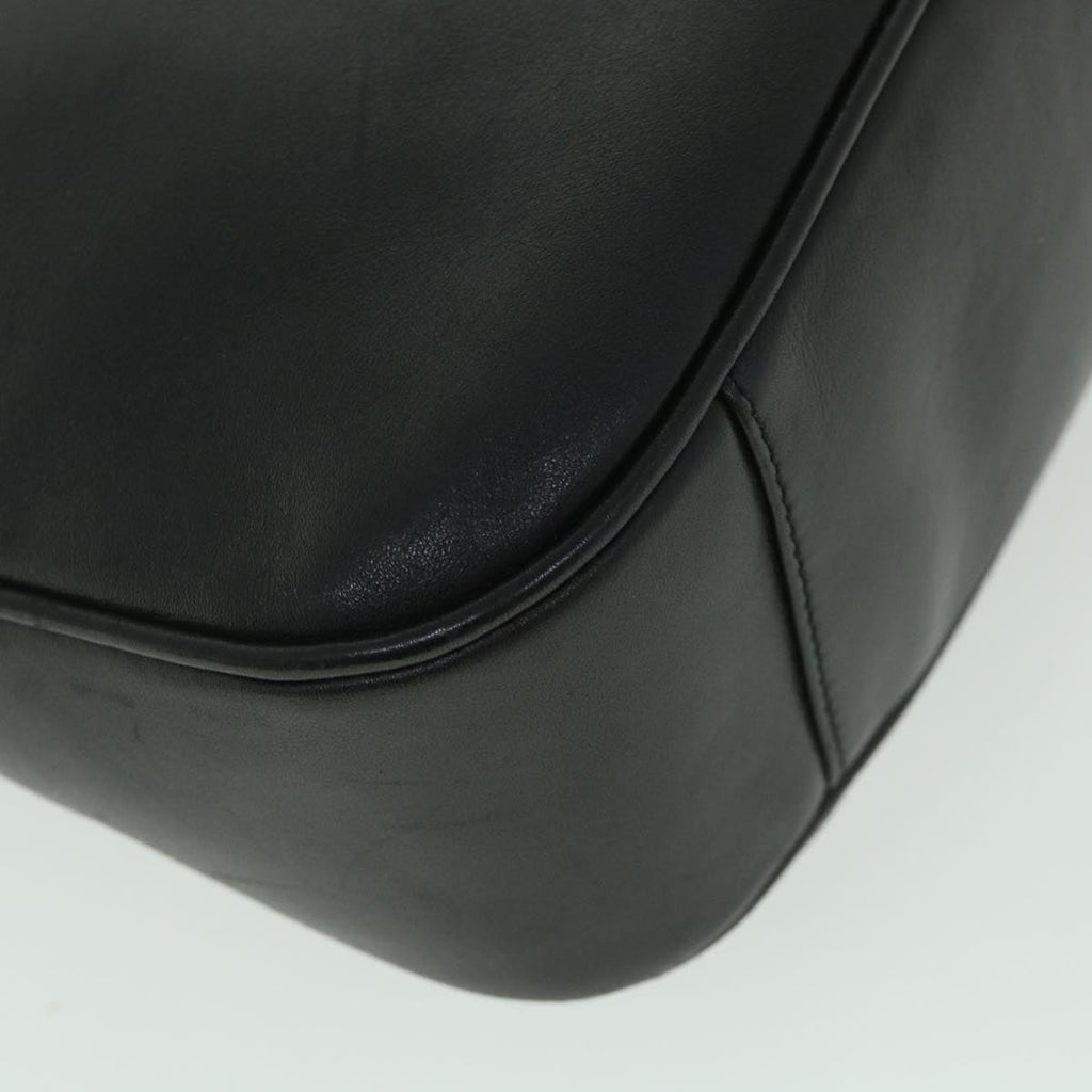 GUCCI Bamboo Shoulder Bag Leather 2way Black 54322