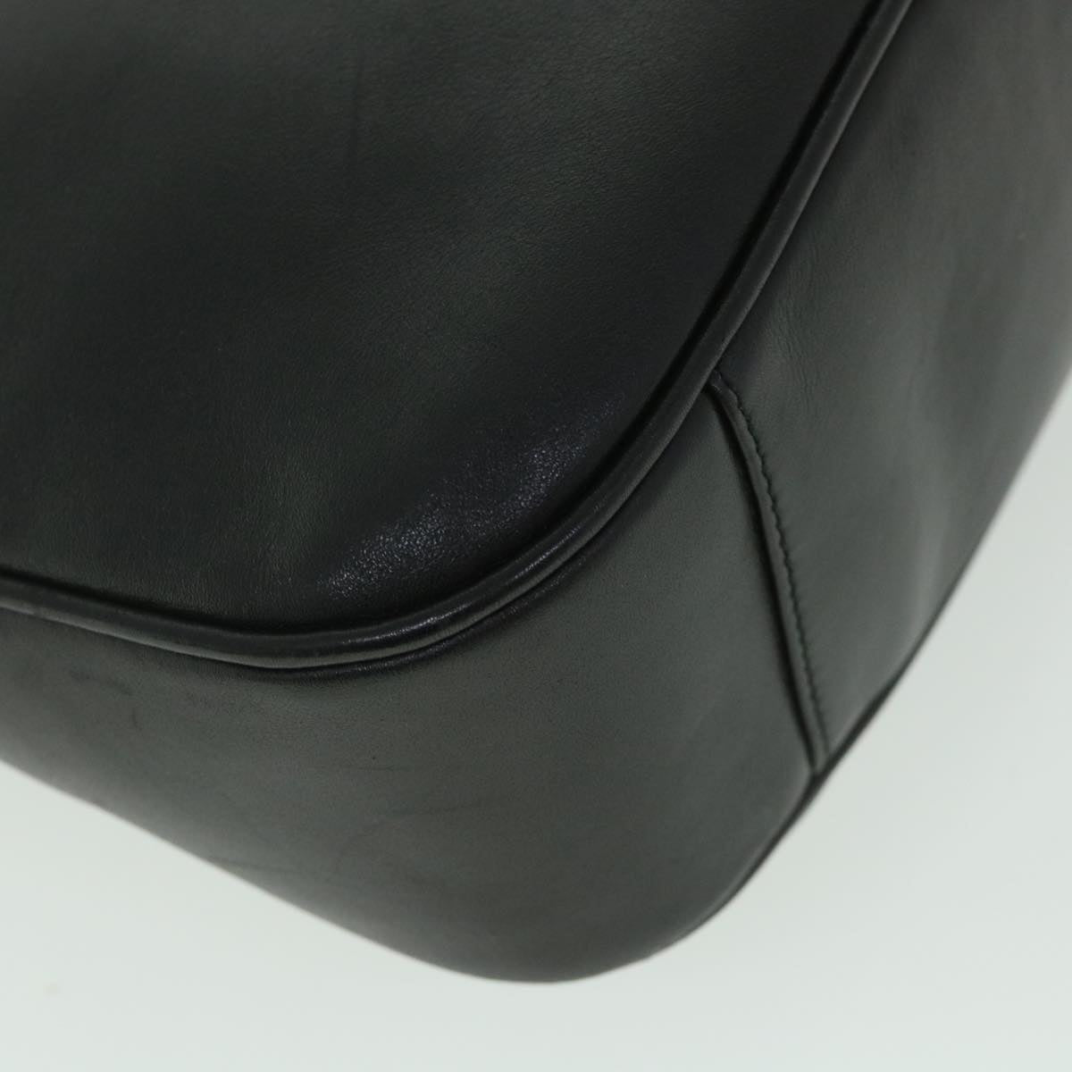 GUCCI Bamboo Shoulder Bag Leather 2way Black 54322