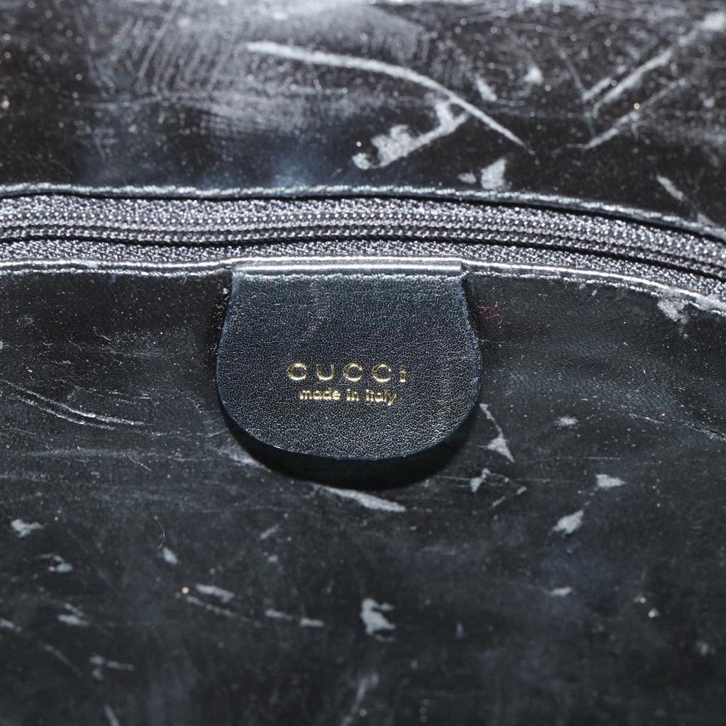 GUCCI Bamboo Shoulder Bag Leather 2way Black 54322