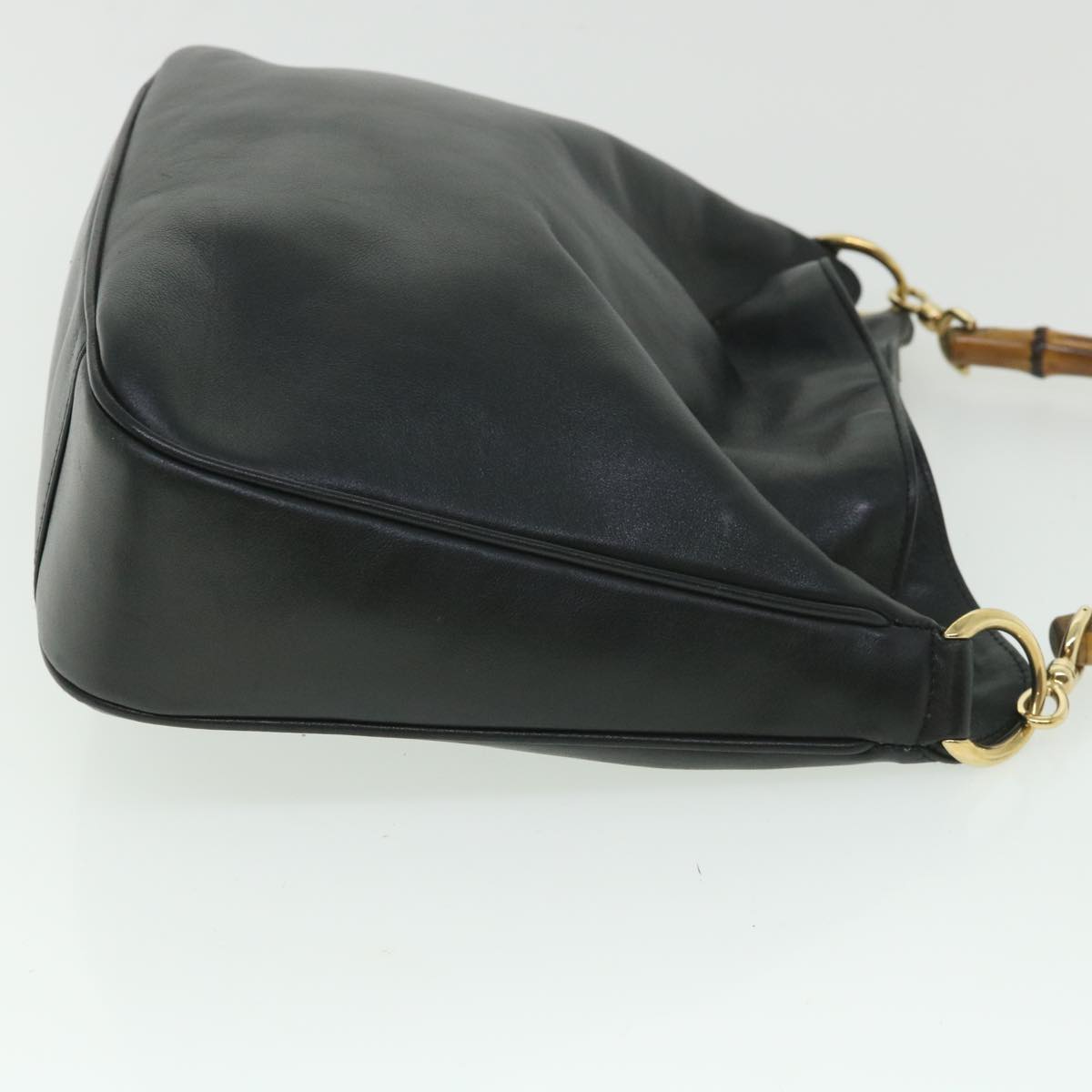 GUCCI Bamboo Shoulder Bag Leather 2way Black 54322
