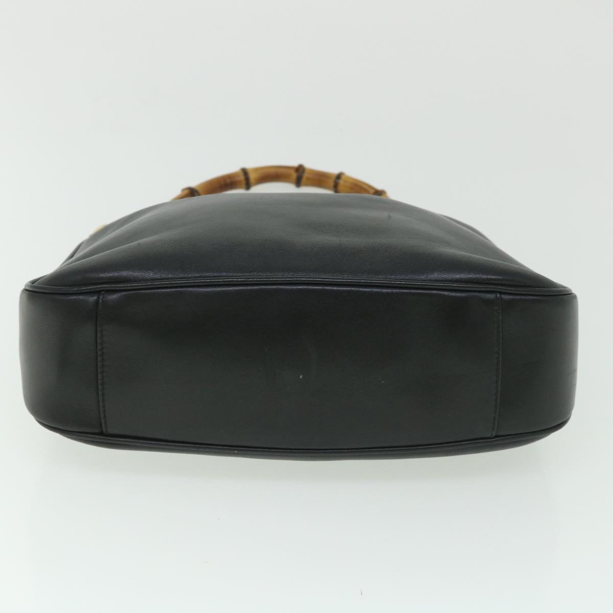 GUCCI Bamboo Shoulder Bag Leather 2way Black 54322