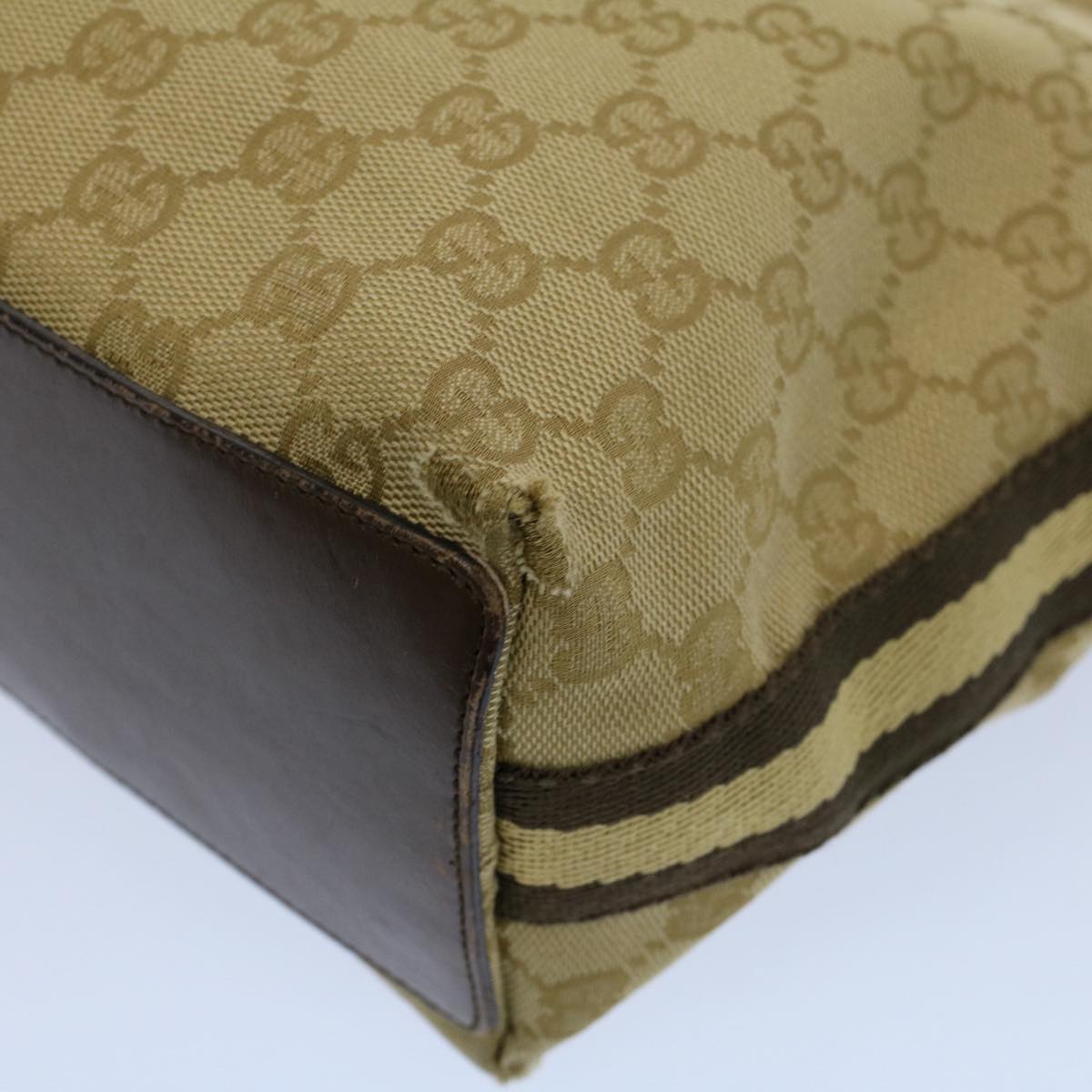 GUCCI GG Canvas Tote Bag Beige 141470 54323