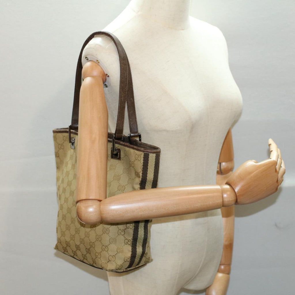 GUCCI GG Canvas Tote Bag Beige 141470 54323
