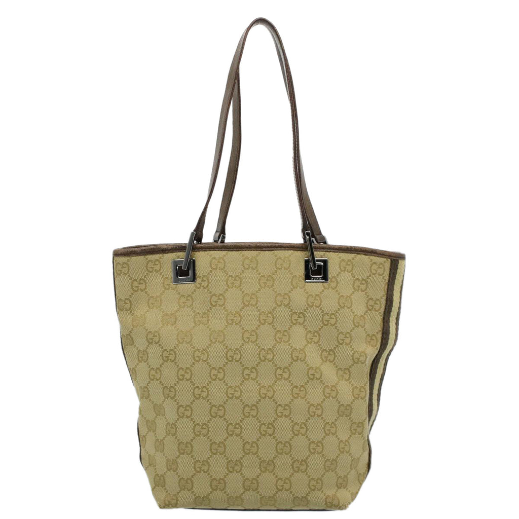 GUCCI GG Canvas Tote Bag Beige 141470 54323