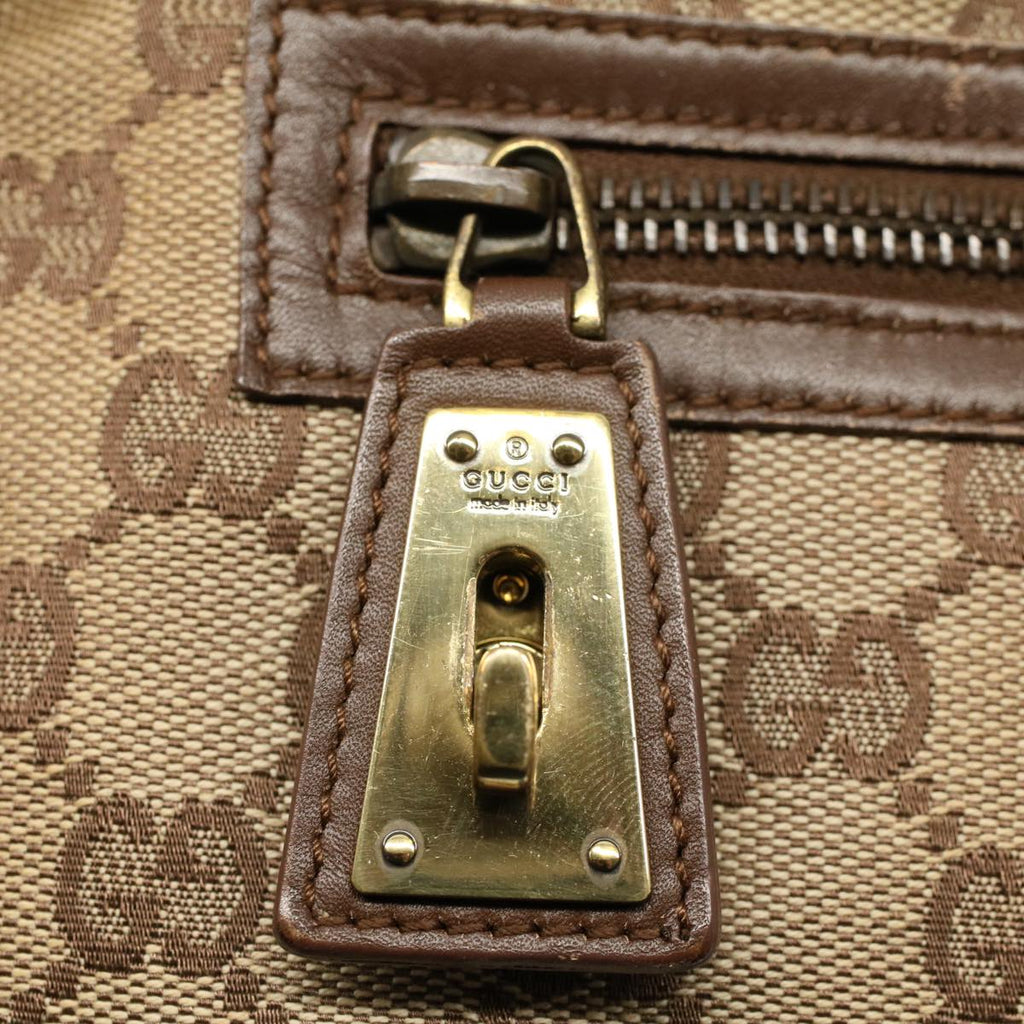 GUCCI GG Canvas Shoulder Bag Beige 130736 54324