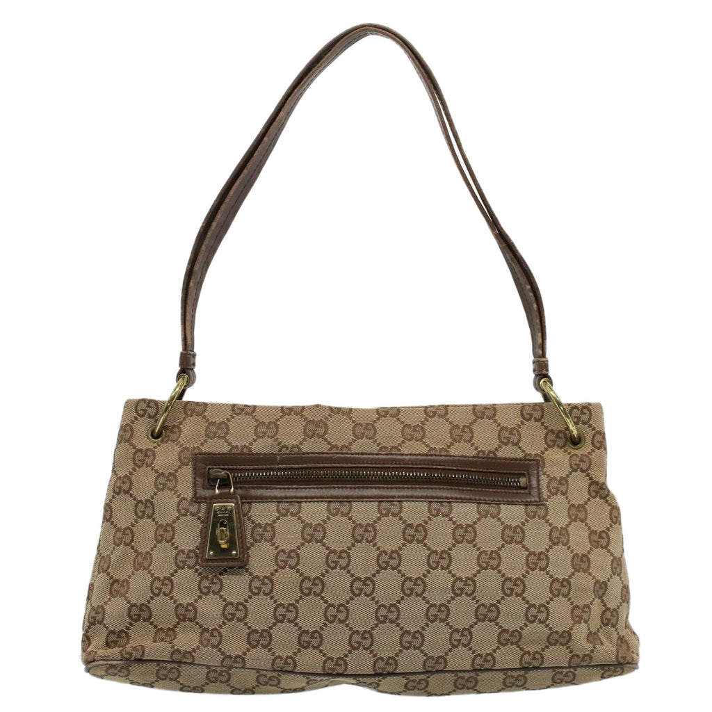 GUCCI GG Canvas Shoulder Bag Beige 130736 54324