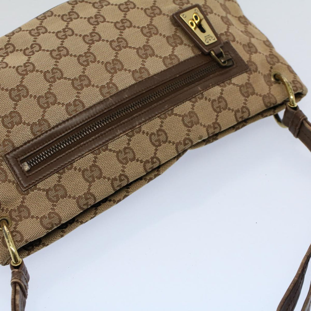 GUCCI GG Canvas Shoulder Bag Beige 130736 54324