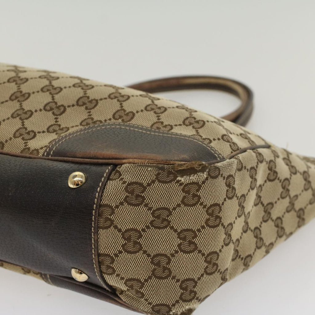 GUCCI GG Canvas Web Sherry Line Tote Bag Beige Red Green 163805 54330
