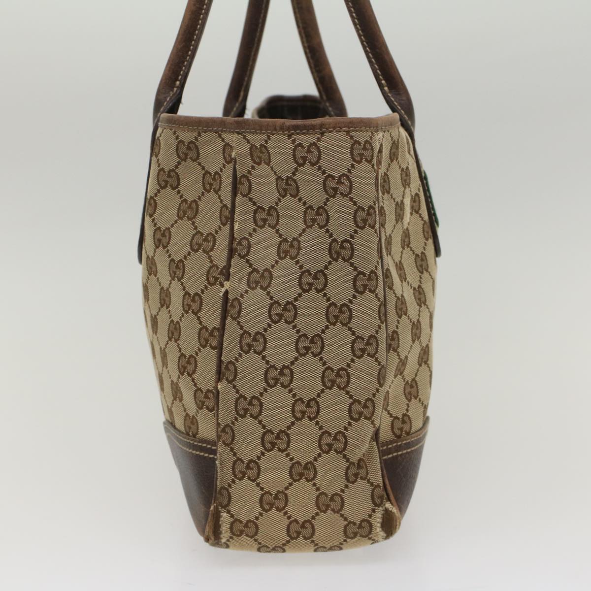 GUCCI GG Canvas Web Sherry Line Tote Bag Beige Red Green 163805 54330