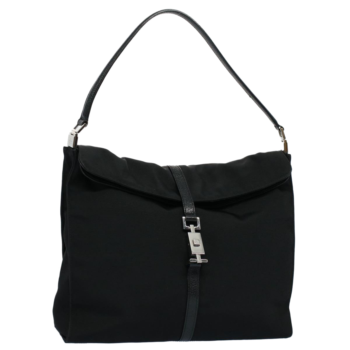 GUCCI Jackie Shoulder Bag Nylon Leather Black 001 3355 2123 54333