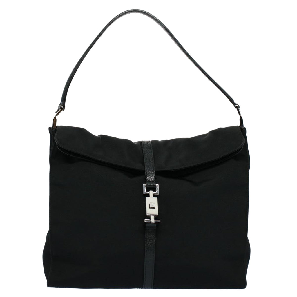 GUCCI Jackie Shoulder Bag Nylon Leather Black 001 3355 2123 54333
