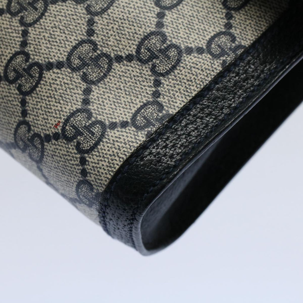 GUCCI GG Supreme Web Sherry Line Clutch Bag Navy Red 54338