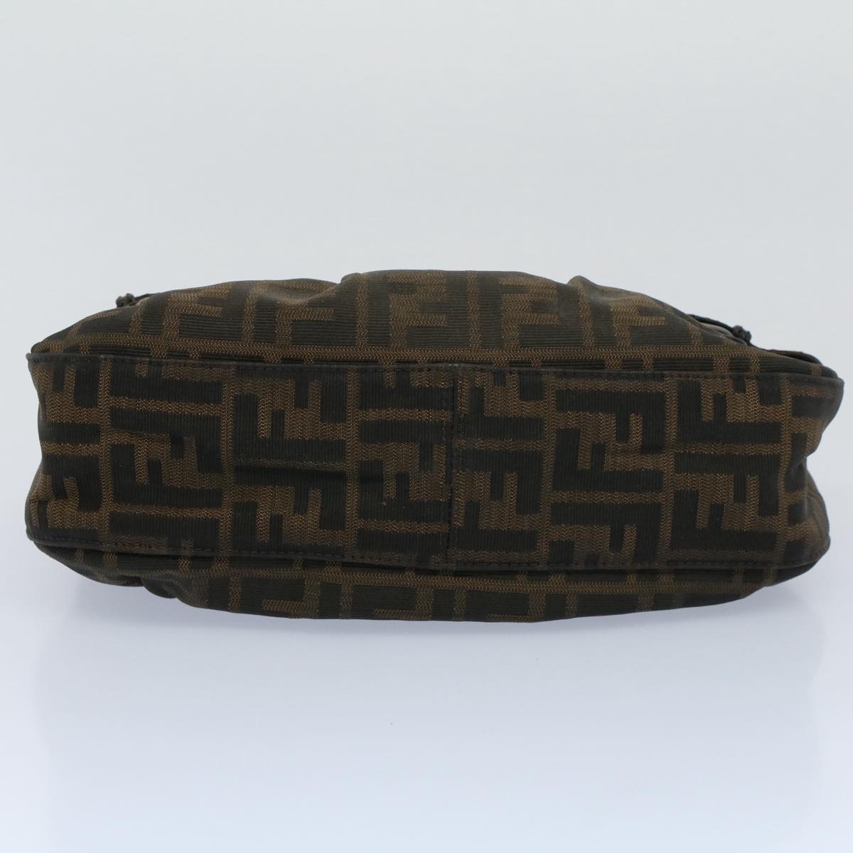 FENDI Shoulder Bag Zucca Canvas Brown Black 54362