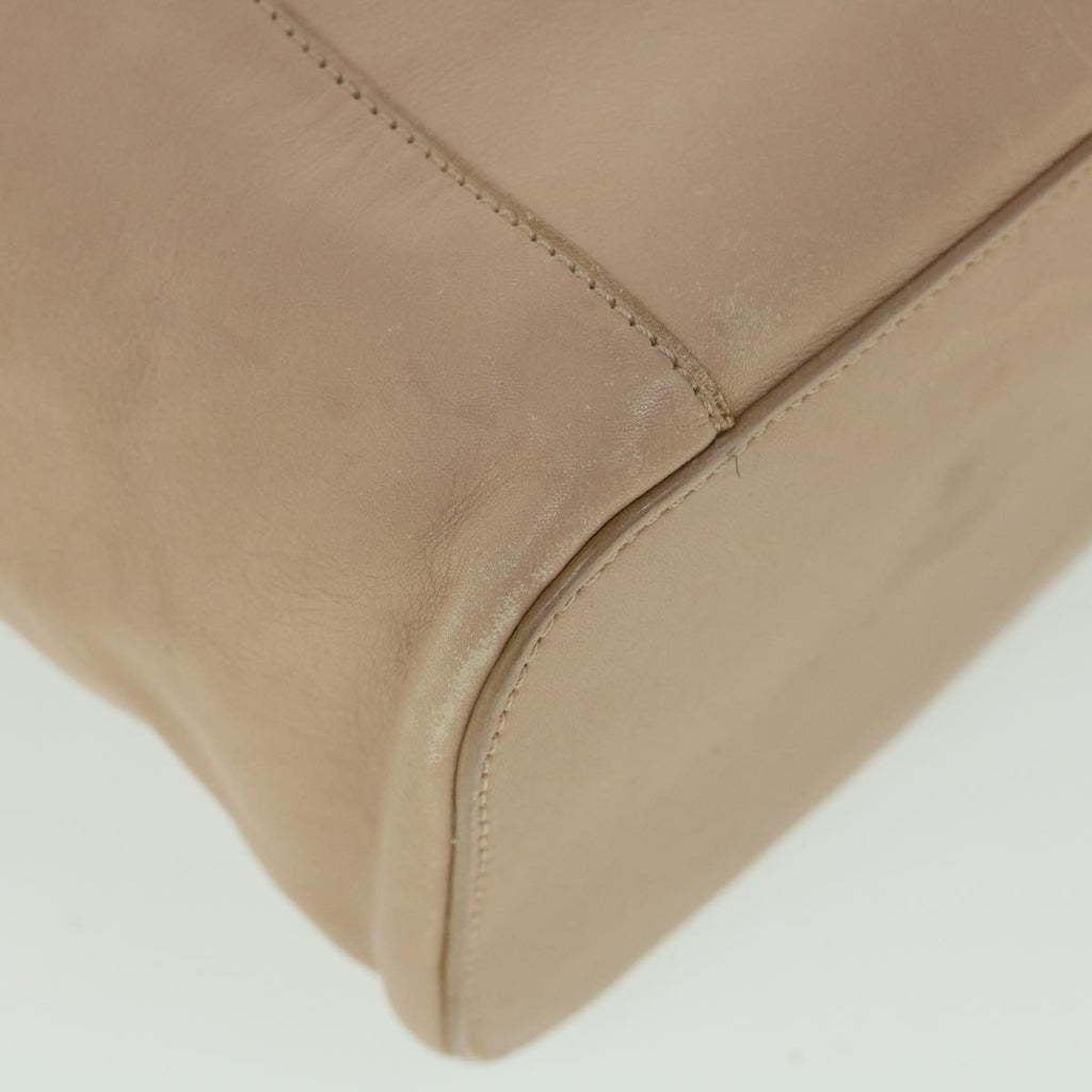 GUCCI Shoulder Bag Leather Beige 54365
