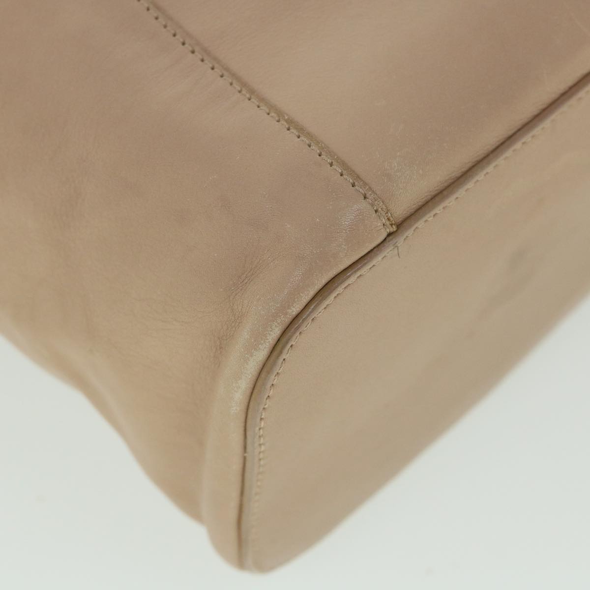 GUCCI Shoulder Bag Leather Beige 54365