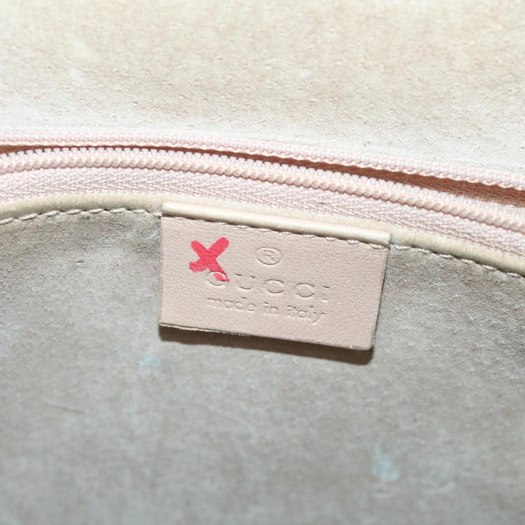 GUCCI Shoulder Bag Leather Beige 54365
