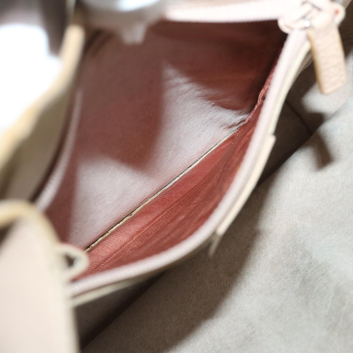 GUCCI Shoulder Bag Leather Beige 54365