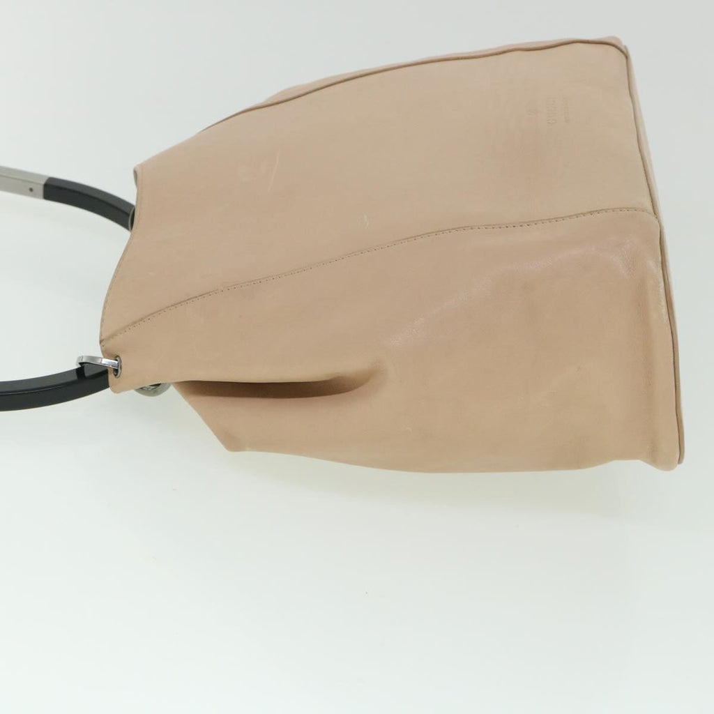 GUCCI Shoulder Bag Leather Beige 54365