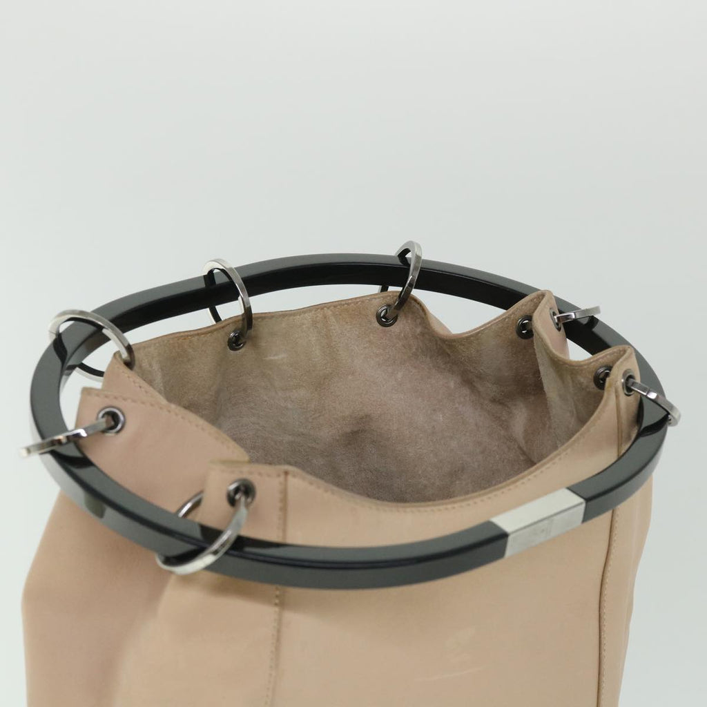 GUCCI Shoulder Bag Leather Beige 54365