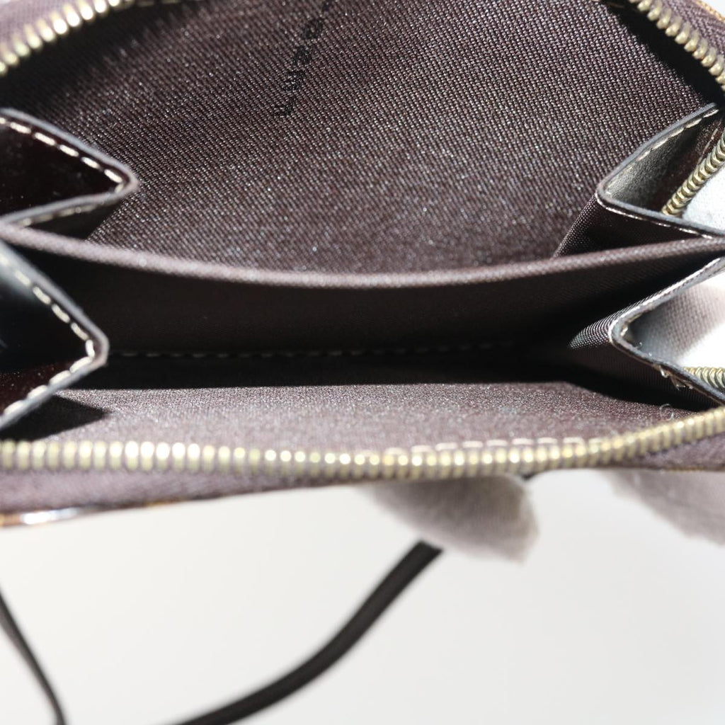 FENDI Zucchino Canvas Shoulder Wallet Enamel Brown 54463