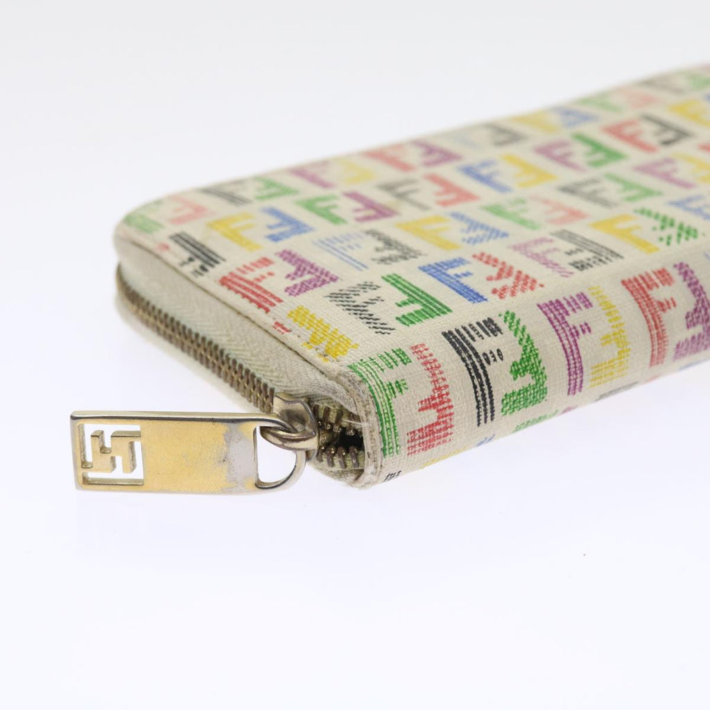 FENDI Zucchino Canvas Long Wallet Multicolor 54465
