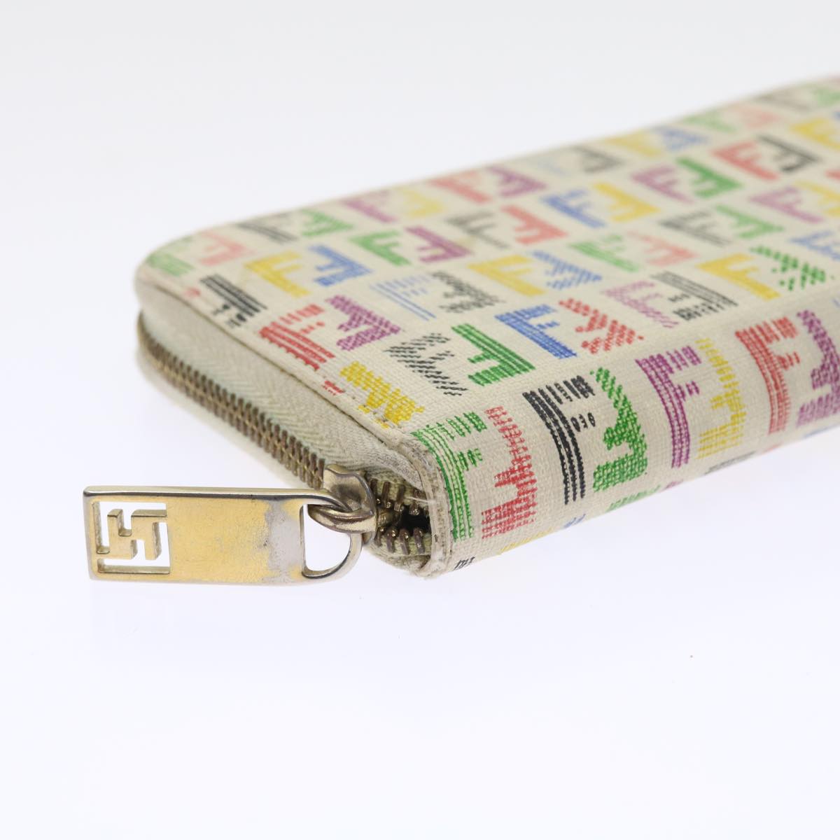 FENDI Zucchino Canvas Long Wallet Multicolor 54465