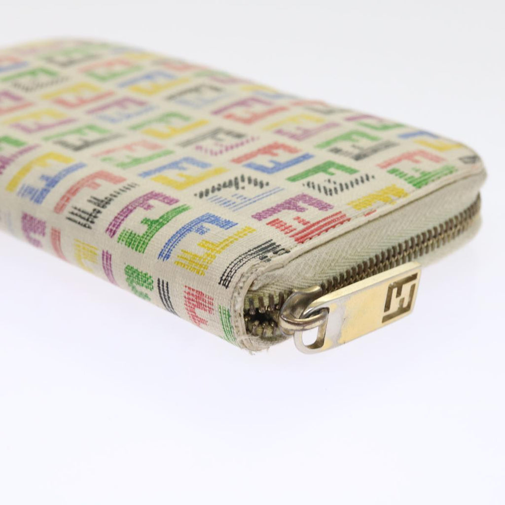 FENDI Zucchino Canvas Long Wallet Multicolor 54465