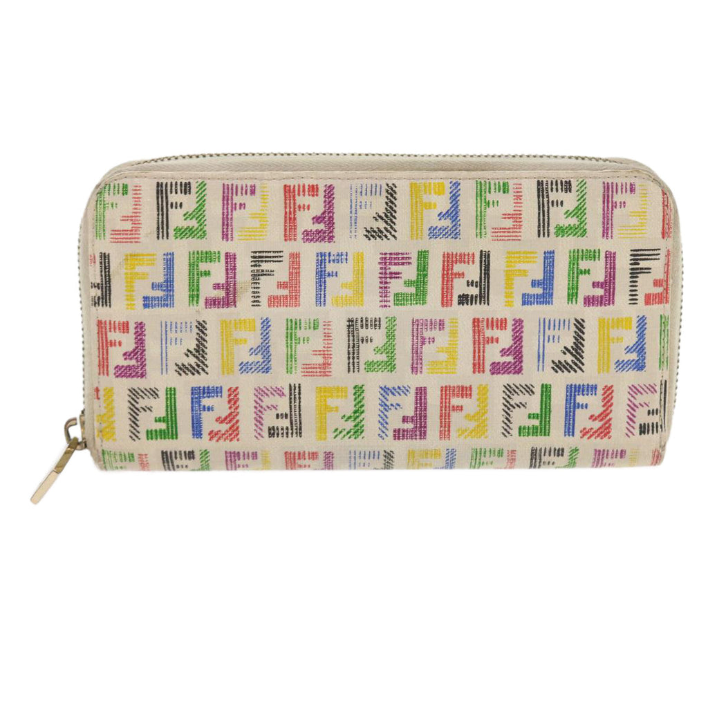 FENDI Zucchino Canvas Long Wallet Multicolor 54465