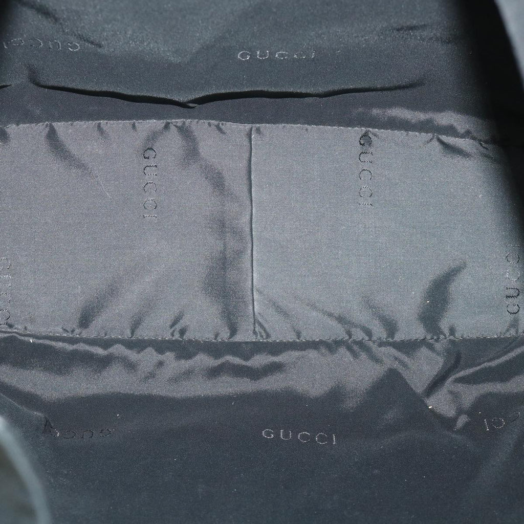 GUCCI Bamboo Hand Bag Nylon Canvas Black 001 1577 1781 54546