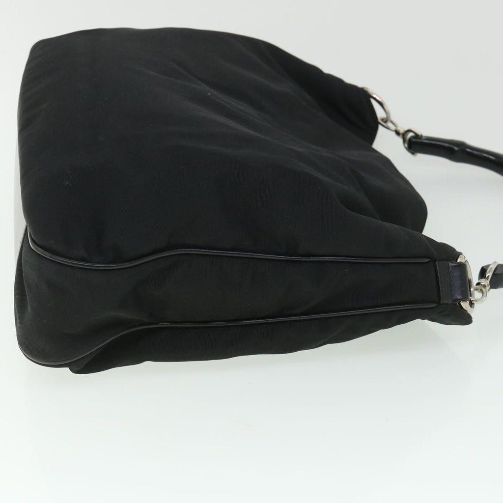 GUCCI Bamboo Hand Bag Nylon Canvas Black 001 1577 1781 54546