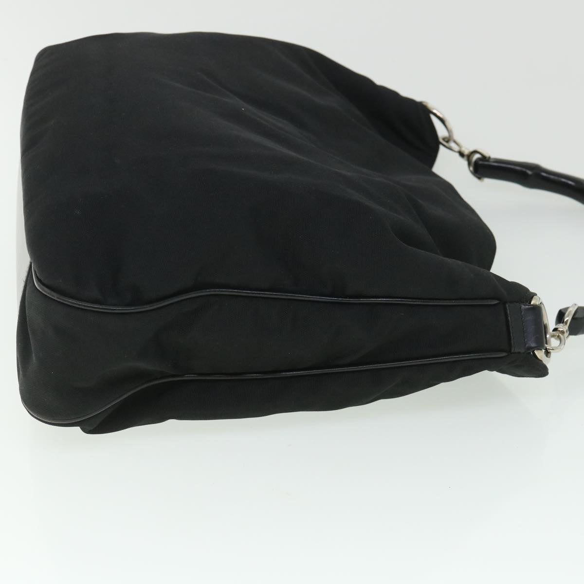GUCCI Bamboo Hand Bag Nylon Canvas Black 001 1577 1781 54546