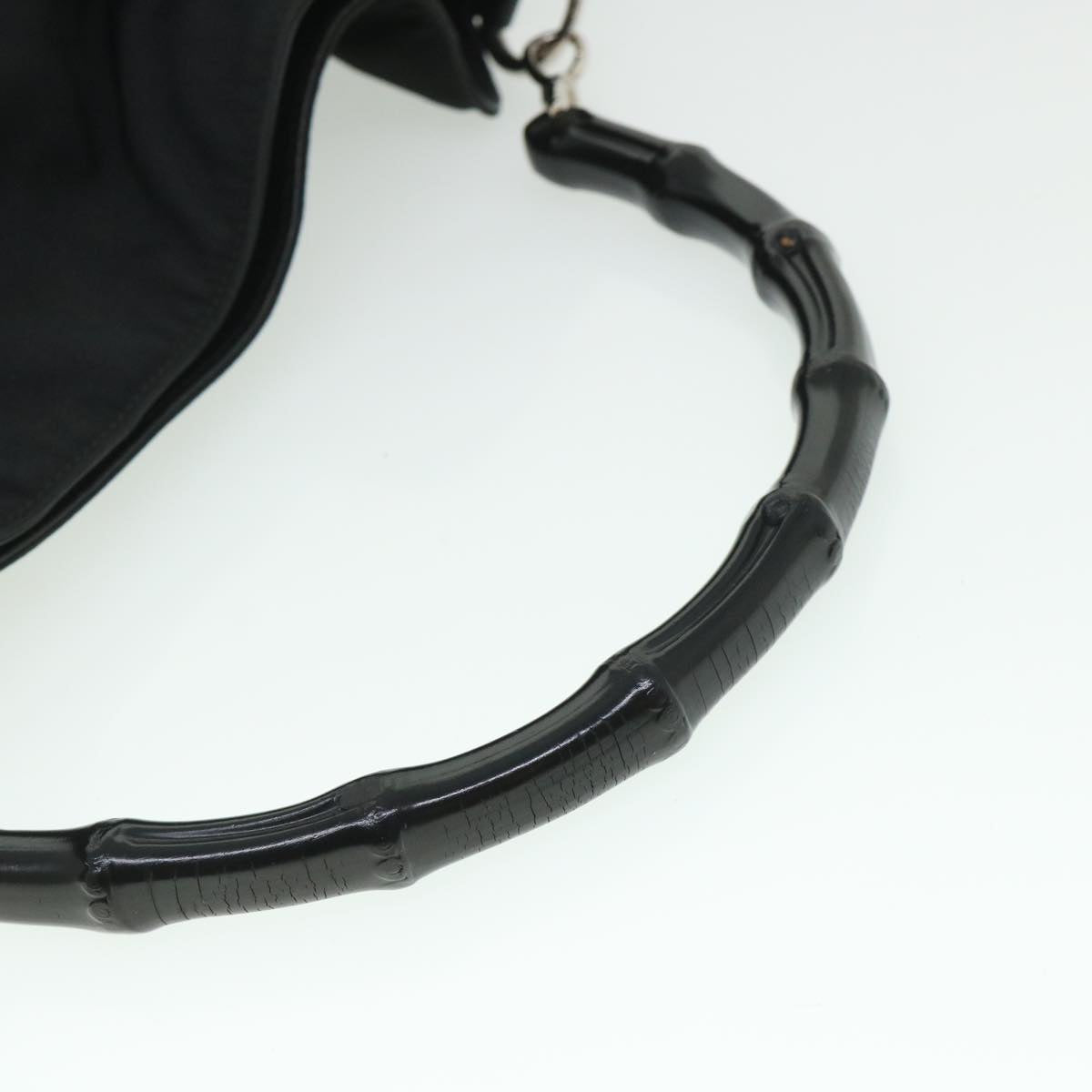 GUCCI Bamboo Hand Bag Nylon Canvas Black 001 1577 1781 54546