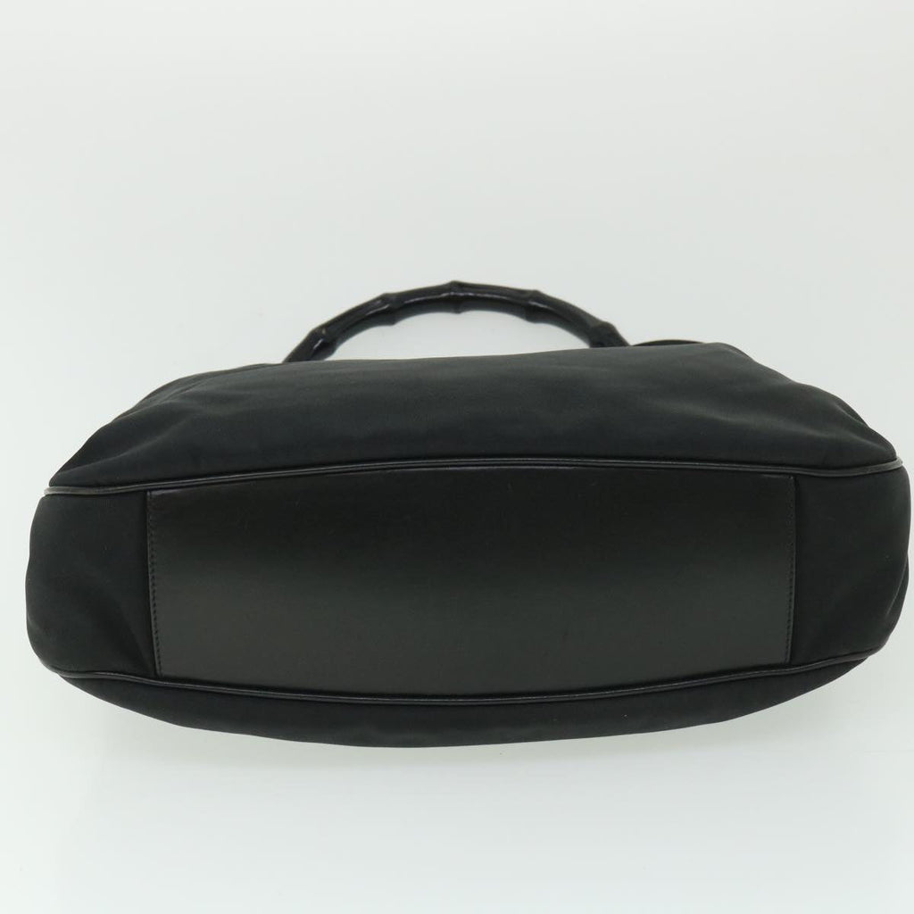 GUCCI Bamboo Hand Bag Nylon Canvas Black 001 1577 1781 54546