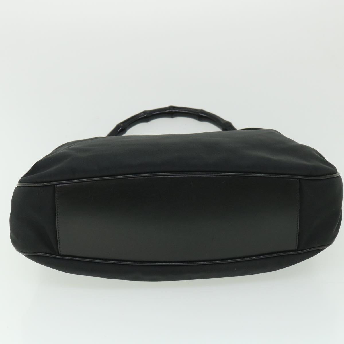 GUCCI Bamboo Hand Bag Nylon Canvas Black 001 1577 1781 54546