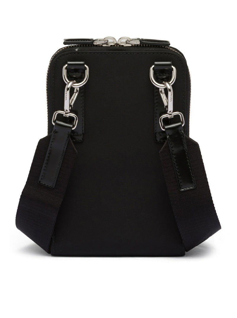 Prada Men Smartphone Holder In Re-Nylon And Brushed