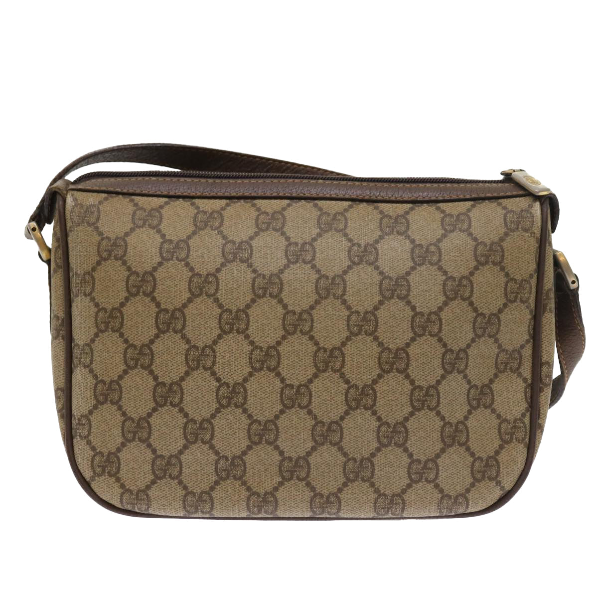 GUCCI GG Supreme Web Sherry Line Shoulder Bag Beige Red 89 02 032 54689