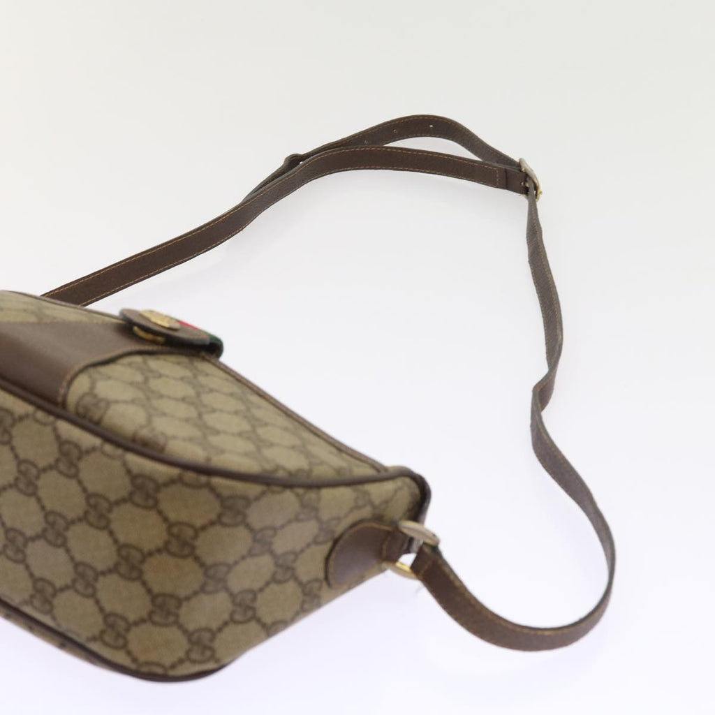 GUCCI GG Supreme Web Sherry Line Shoulder Bag Beige Red 89 02 032 54689